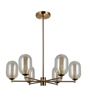 Perano Multi Arm Pendant Ceiling Light Antique Bronze 6xG9-1