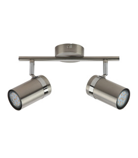 Palmoni Twin Ceiling Spotlight Satin Nickel Chrome 2xGU10-4
