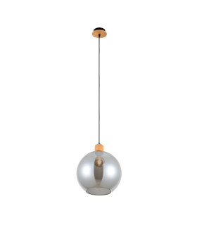 Potan Dome Pendant Ceiling Light Wooden Black-1