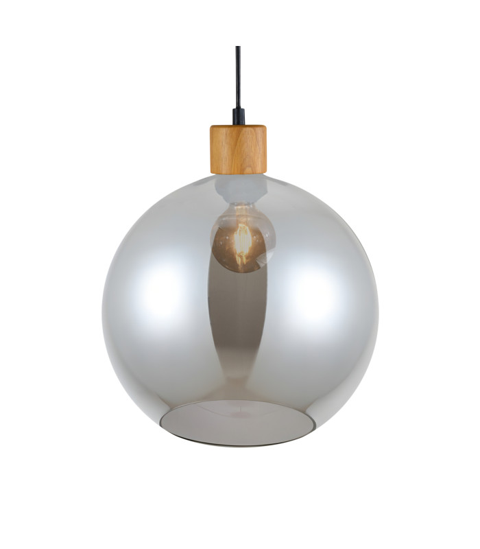 Potan Dome Pendant Ceiling Light Wooden Black-3