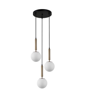 Ravena Cluster Pendant Ceiling Light Brass 3xE27-1