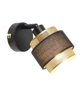 Renez Single Spotlight Black Gold Fabric-1