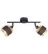 Renez Twin Ceiling Spotlight Black Gold Fabric 2xE14-1