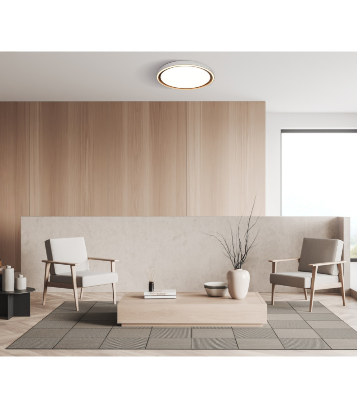 Rende LED Semi Flush Ceiling Light Gold White 3000/4000/6000K IP44-5