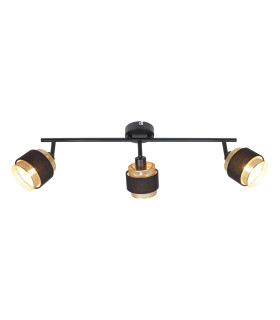 Renez Ceiling Spotlight Bar Black Gold Fabric 3xE14-1