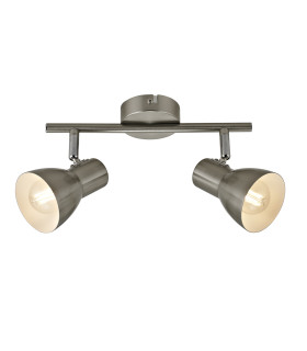 Riado Twin Ceiling Spotlight Satin Nickel 2xE14-1
