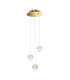 Rosario Cluster Pendant Ceiling Light Gold 3000K Warm White 3xLED-1