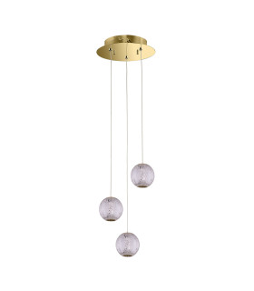 Rosario Cluster Pendant Ceiling Light Gold 3000K Warm White 3xLED-2