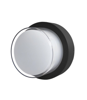 Rosta 16cm Outdoor Flush Wall Lamp Black 12W 4000k Neutral White IP54-1