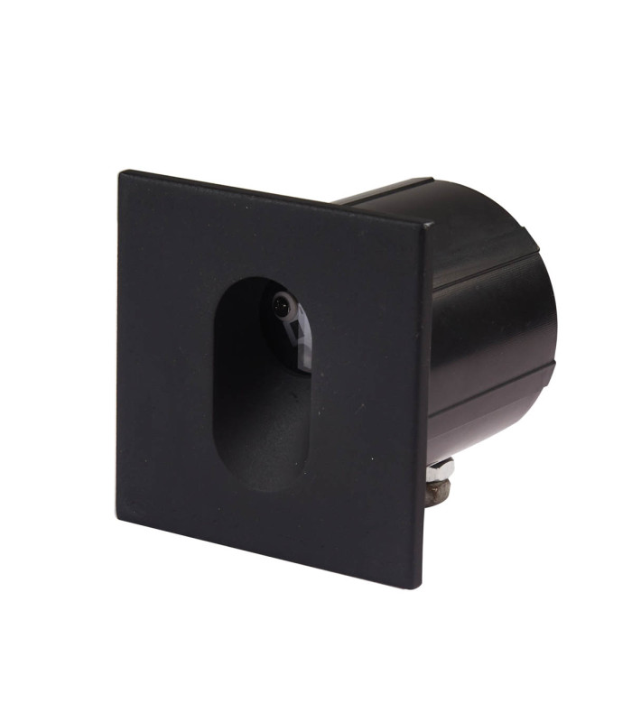 Rovato Outdoor Recessed Wall Lamp Black 3000K Warm White IP65-1