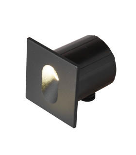 Rovato Outdoor Recessed Wall Lamp Black 3000K Warm White IP65-2