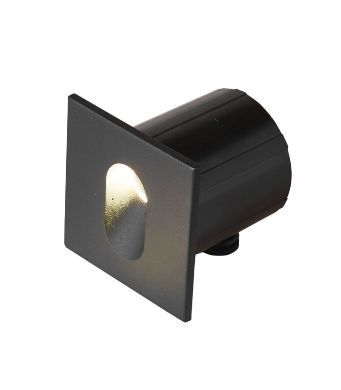 Rovato Outdoor Recessed Wall Lamp Black 3000K Warm White IP65-2