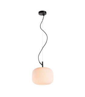 Rues 25cm Dome Pendant Ceiling Light Matt Black-1