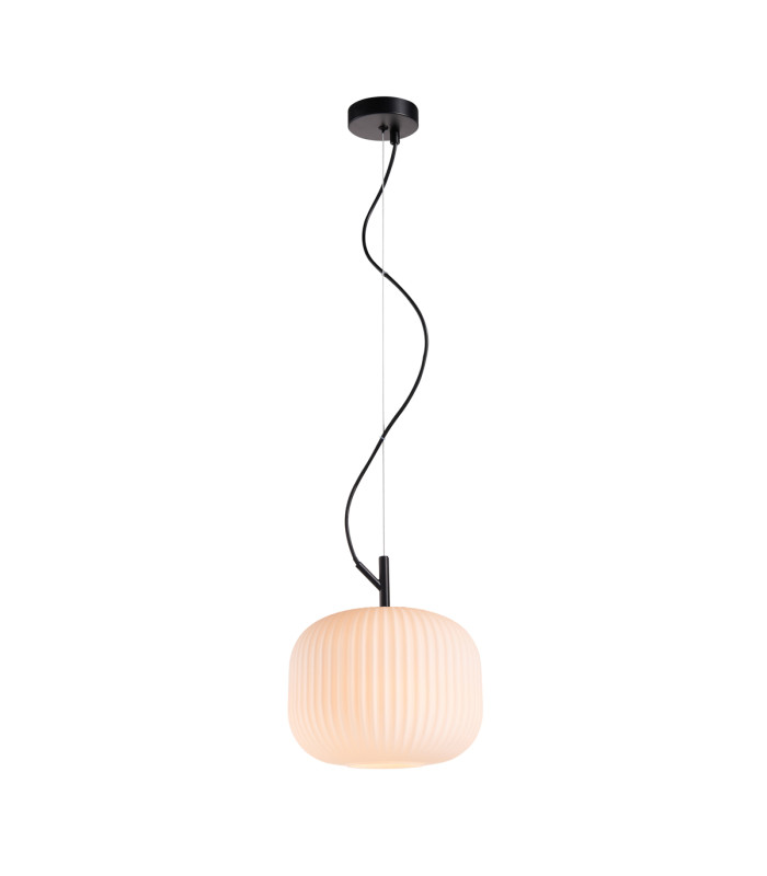 Rues 25cm Dome Pendant Ceiling Light Matt Black-1