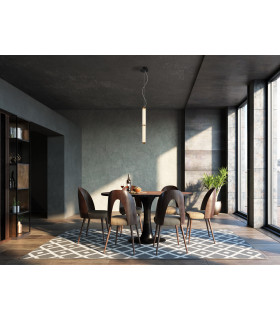 Sanpo 60cm Slim Pendant Ceiling Light Black 3000K Warm White-5