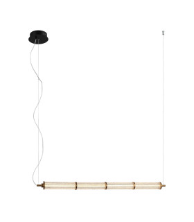 Sanpo 110cm Bar Pendant Ceiling Light Black 3000K Warm White-1