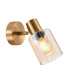 Santia Single Spotlight Brass Amber Glass Shade-1
