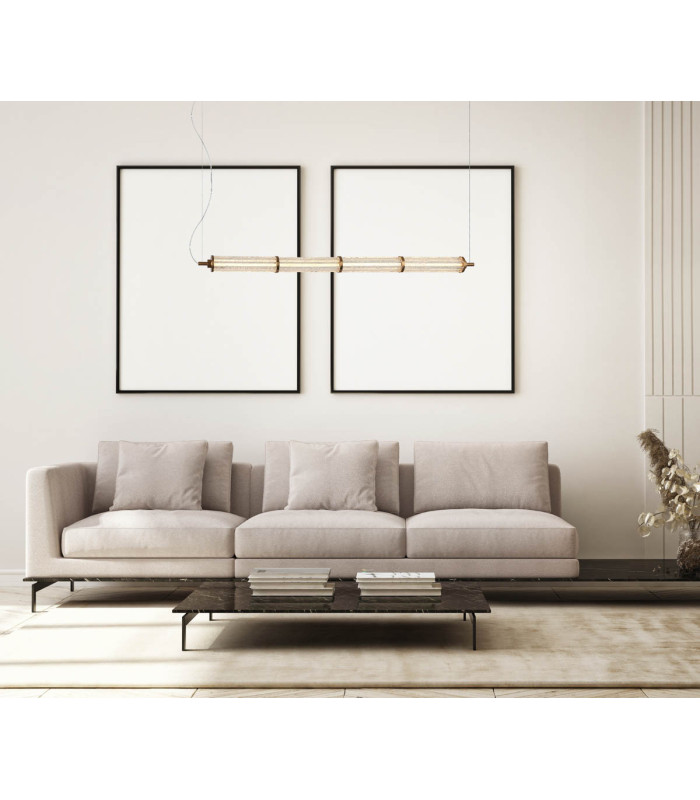 Sanpo 110cm Bar Pendant Ceiling Light Black 3000K Warm White-5