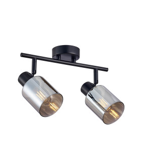 Santia Twin Ceiling Spotlight Black 2xE14-1