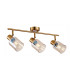 Santia Ceiling Spotlight Bar Brass Amber Glass Shade 3xE14-1