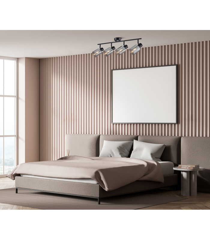 Santia Ceiling Spotlight Bar Black 4xE14-5