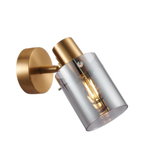 Sardo Single Spotlight Brass Smoked with Smoked Glass-1