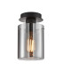 Sardo 22cm Cylindrical Ceiling Light Black-1