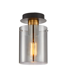 Sardo 22cm Cylindrical Ceiling Light Brown-1