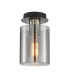 Sardo Cylindrical Ceiling Light Satin Nickel-1