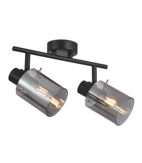 Sardo Twin Ceiling Spotlight Black Smoked 2xE14-1