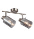 Sardo Twin Ceiling Spotlight Silver Smoked 2xE14-1