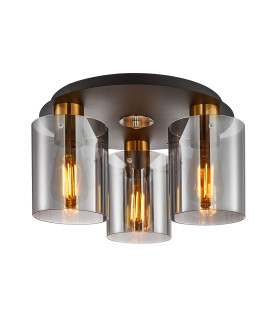 Sardo Shade Cluster Ceiling Light Brass 3xE27-1