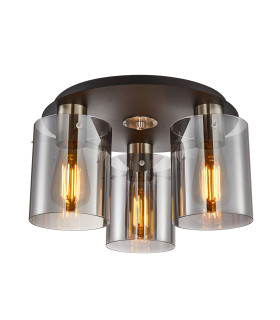 Sardo Shade Cluster Ceiling Light Satin Nickel 3xE27-1