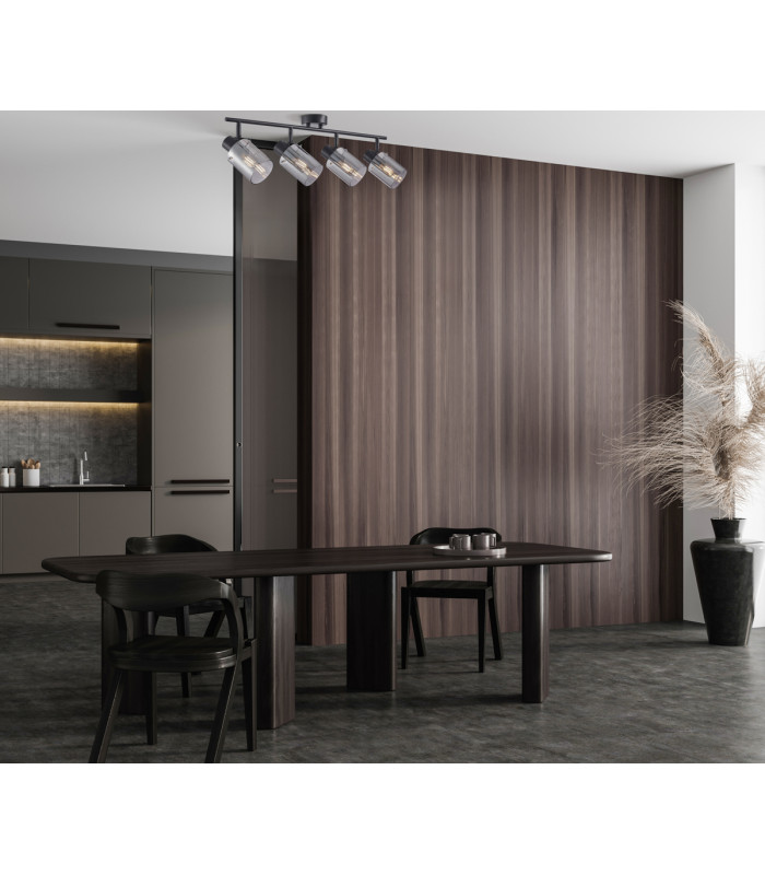 Sardo Ceiling Spotlight Bar Black Smoked 4xE14-5