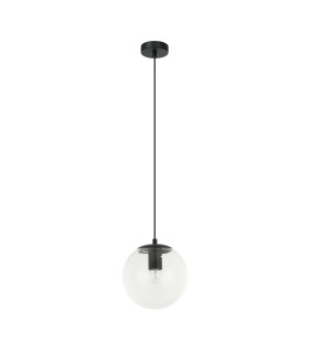 Sarpo 20cm Globe Pendant Ceiling Light Black-1