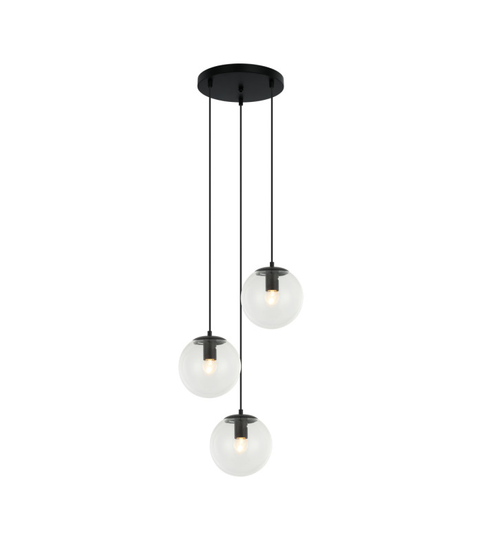 Sarpo Cluster Pendant Ceiling Light Black 3xE27-2