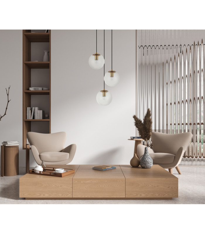 Sarpo Cluster Pendant Ceiling Light Brass 3xE27-5