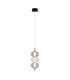 Testa Triple Slim Pendant Ceiling Light Black White 3000K Warm White-1