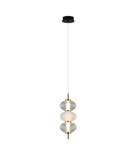 Testa Triple Slim Pendant Ceiling Light Black White 3000K Warm White-1