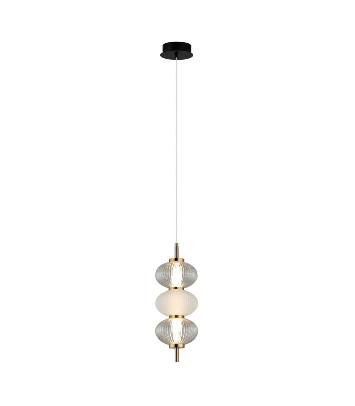 Testa Triple Slim Pendant Ceiling Light Black White 3000K Warm White-1