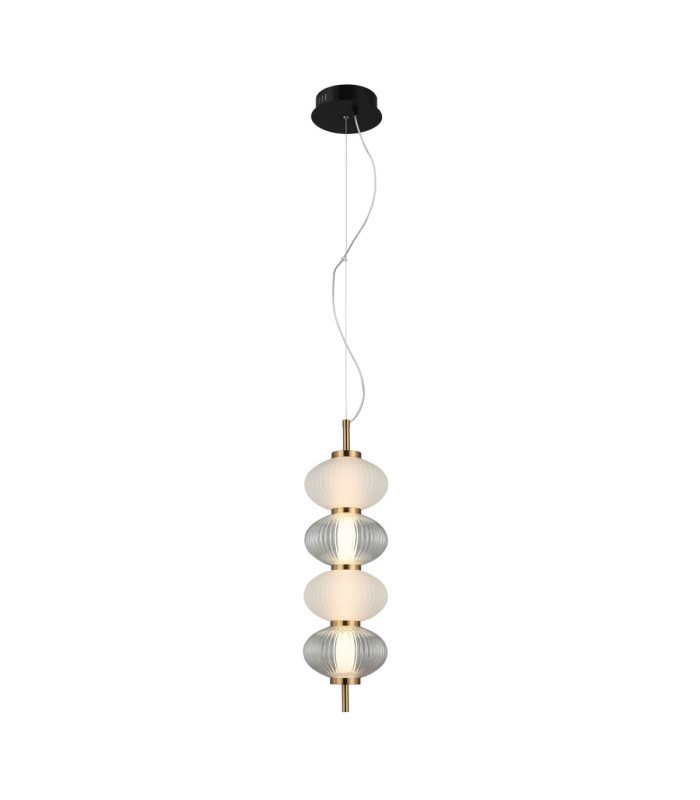 Testa Slim Pendant Ceiling Light Black White 3000K Warm White 4xLED-1