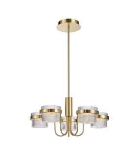 Tiara Multi Arm Pendant Ceiling Light Gold With Shine 3000K Warm White 5xLED-1