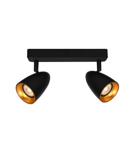 Tino Twin Ceiling Spotlight Black Gold 2xGU10-1