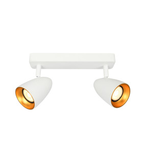 Tino Twin Ceiling Spotlight White Gold 2xGU10-1
