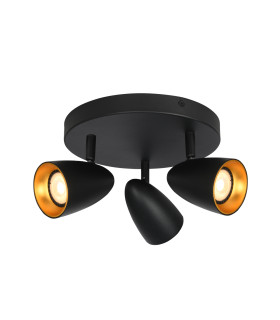 Tino Ceiling Spotlight Clusters Black Gold 3xGU10-1