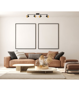 Tino Ceiling Spotlight Bar Black Gold 4xGU10-5