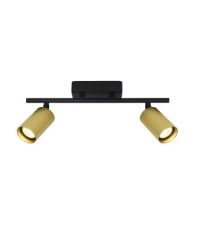 Tris Twin Ceiling Spotlight Black Gold 2xGU10-1