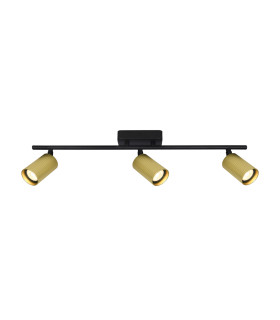 Tris Ceiling Spotlight Bar Black Brass 3xGU10-1