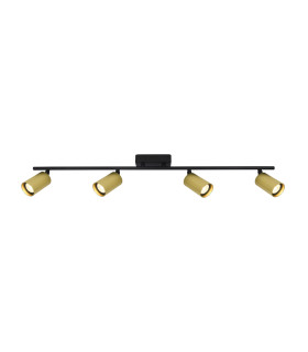 Tris Ceiling Spotlight Bar Black Brass 4xGU10-1