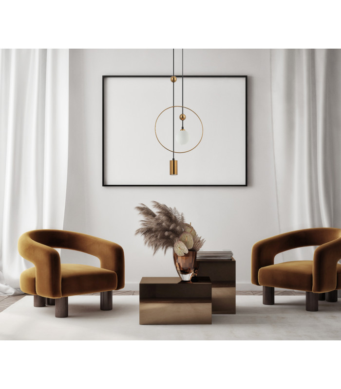 Trosti Pendant Ceiling Light Brass 2xG9